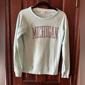 Victoria’s Secret PINK XS Mint Michigan Crew Neck